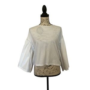 Zara Women’s Top Long Sleeve Size 26 White